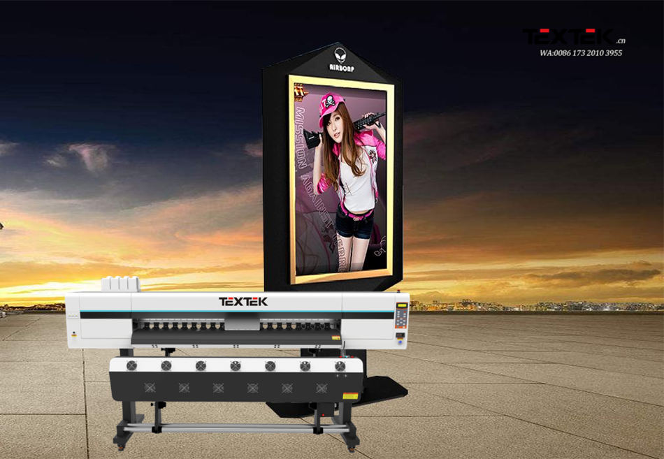 1.6m 1.8m 3.2m 3200dpi Textek Flex Banner Plotter Large Format Eco Solvent Printer