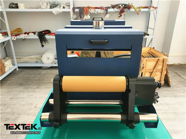 Roll to Roll Powder Shaker Machine of Textek A3 DTF Printer on Shirt Printing